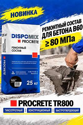 DISPOMIX представил новый ремонтный состав - Procrete TR800